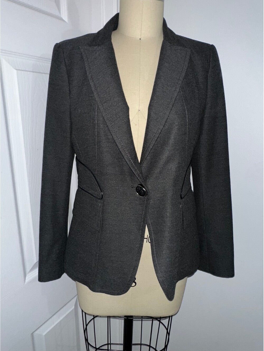 ZARA Women's Gray Vintage 90s Business Casual Blazer S